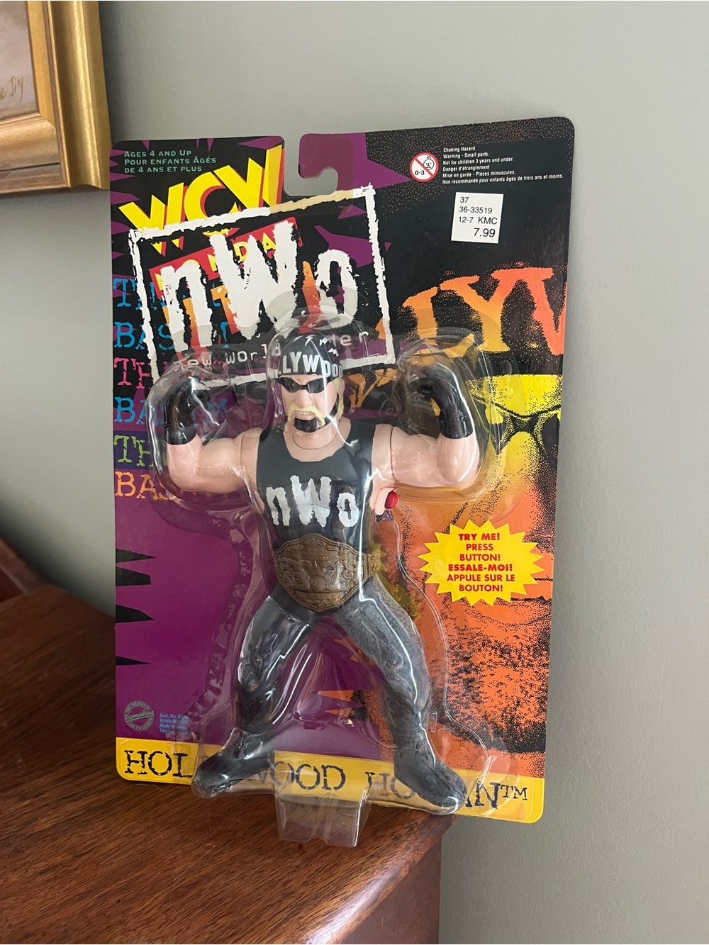 Wcw Hollywood Hogan Action Figure - vintage 1996 as is toy wrestling
